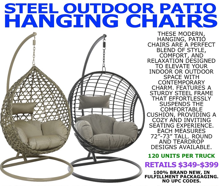 53970 - Steel Outdoor Patio Hanging Chairs USA